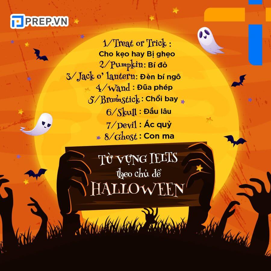 50 spooky Halloween vocabulary words in English