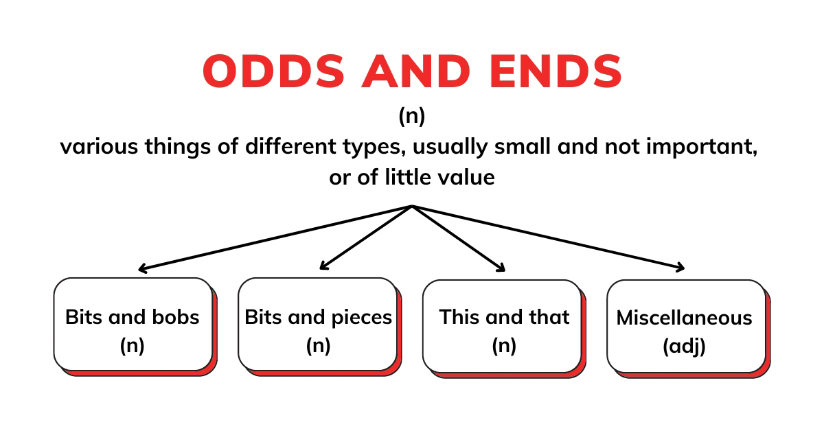 Odds and ends là gì? Nguồn gốc, ý nghĩa và cách sử dụng chuẩn nhất - Mytour