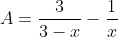 A = rac{3}{3-x} - rac{1}{x+3} + rac{2x}{x^{2}-9} quad (x 
eq 3, x 
eq -3).