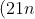 (21n + 5)dots d Rightarrow 2.left ( 21n+5 
ight )dots d Rightarrow 42n + 10dots d