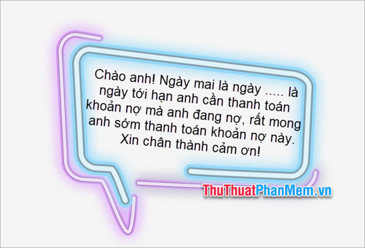 MẪU TIN NHẮN ĐÒI NỢ FE