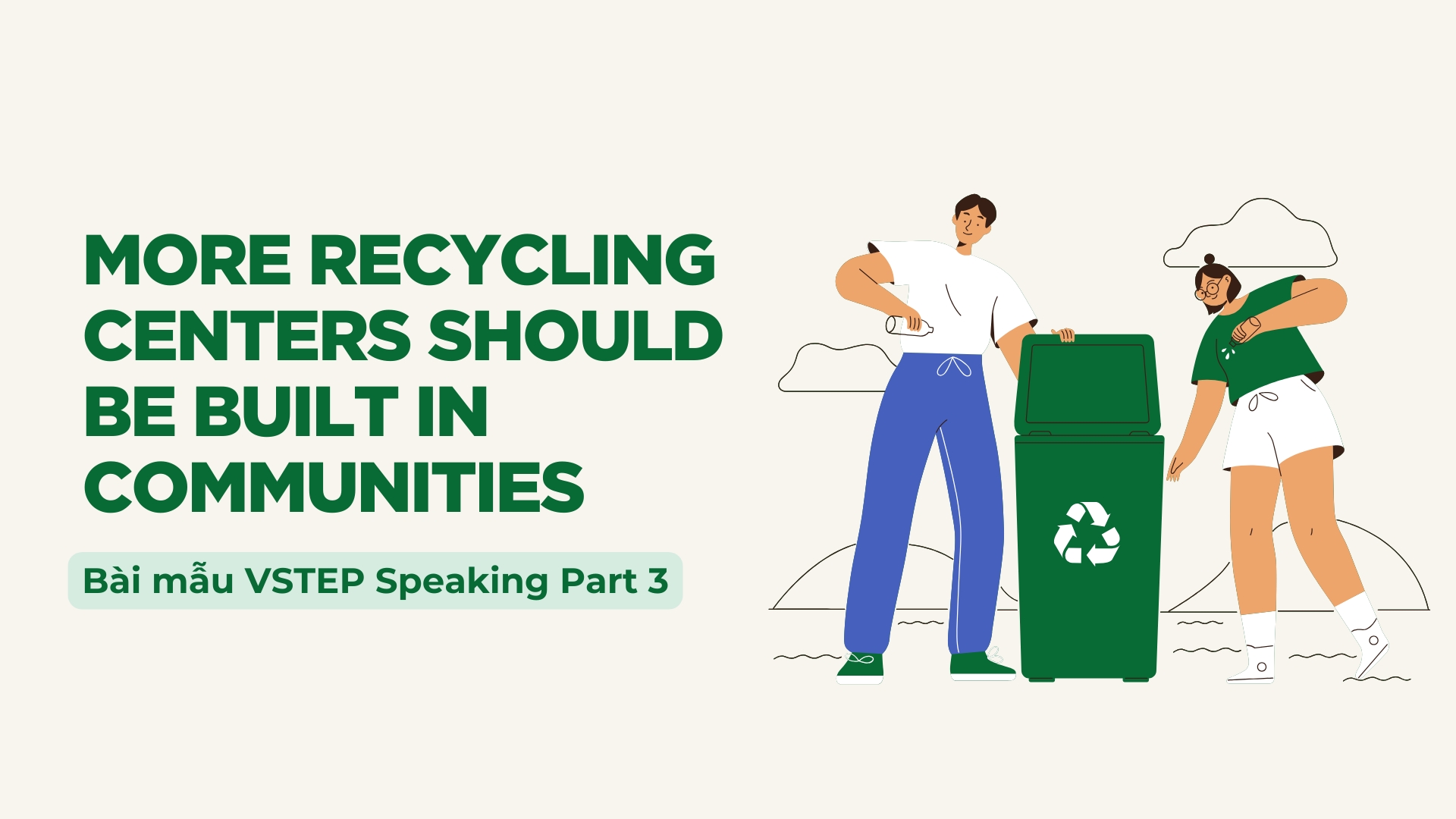 Building more recycling centers within local communities is essential ...
