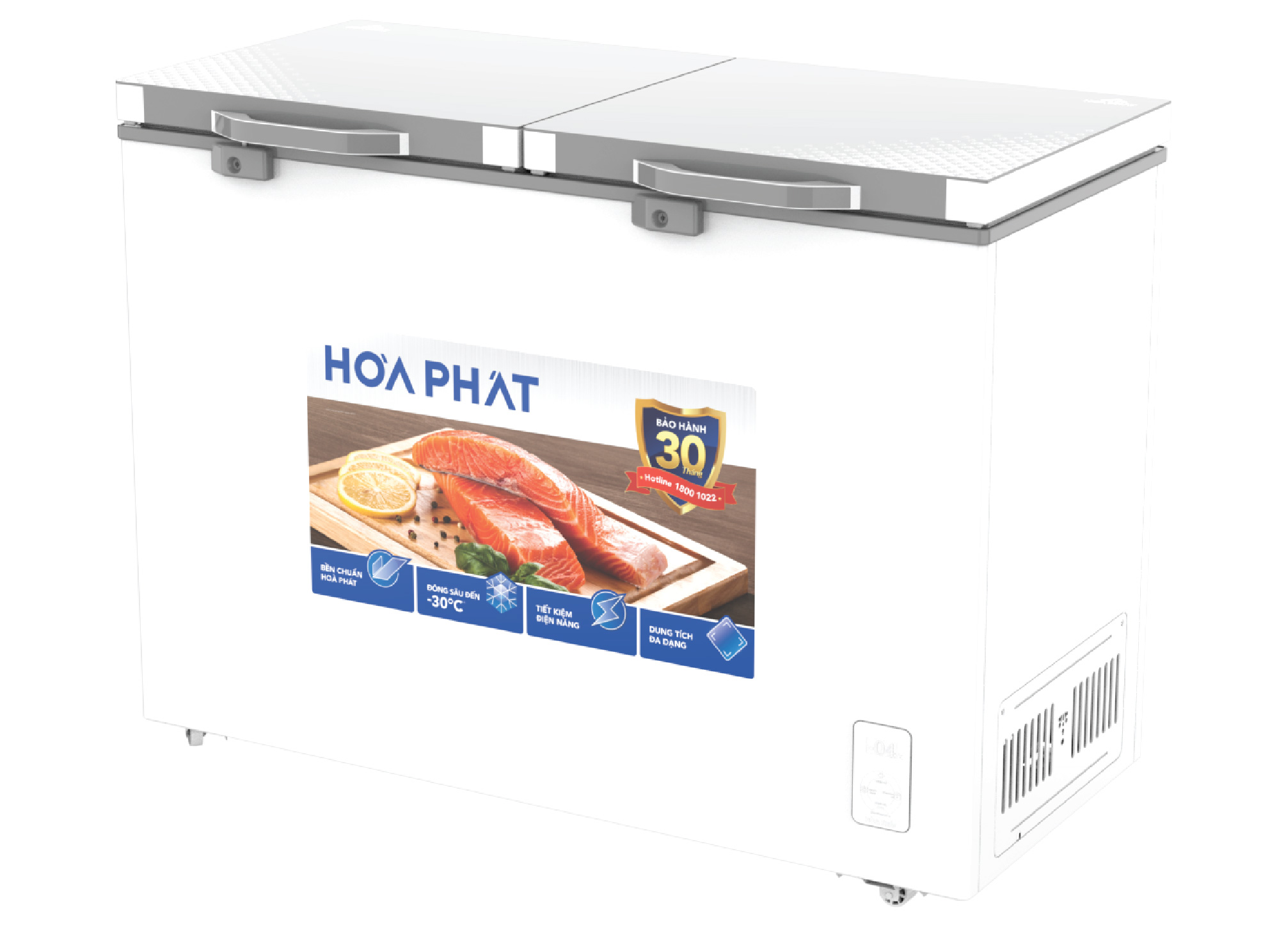 Tủ đông Hòa Phát HPF AD6352.T1 sở hữu thiết kế gọn gàng dạng hình chữ nhật nằm ngang