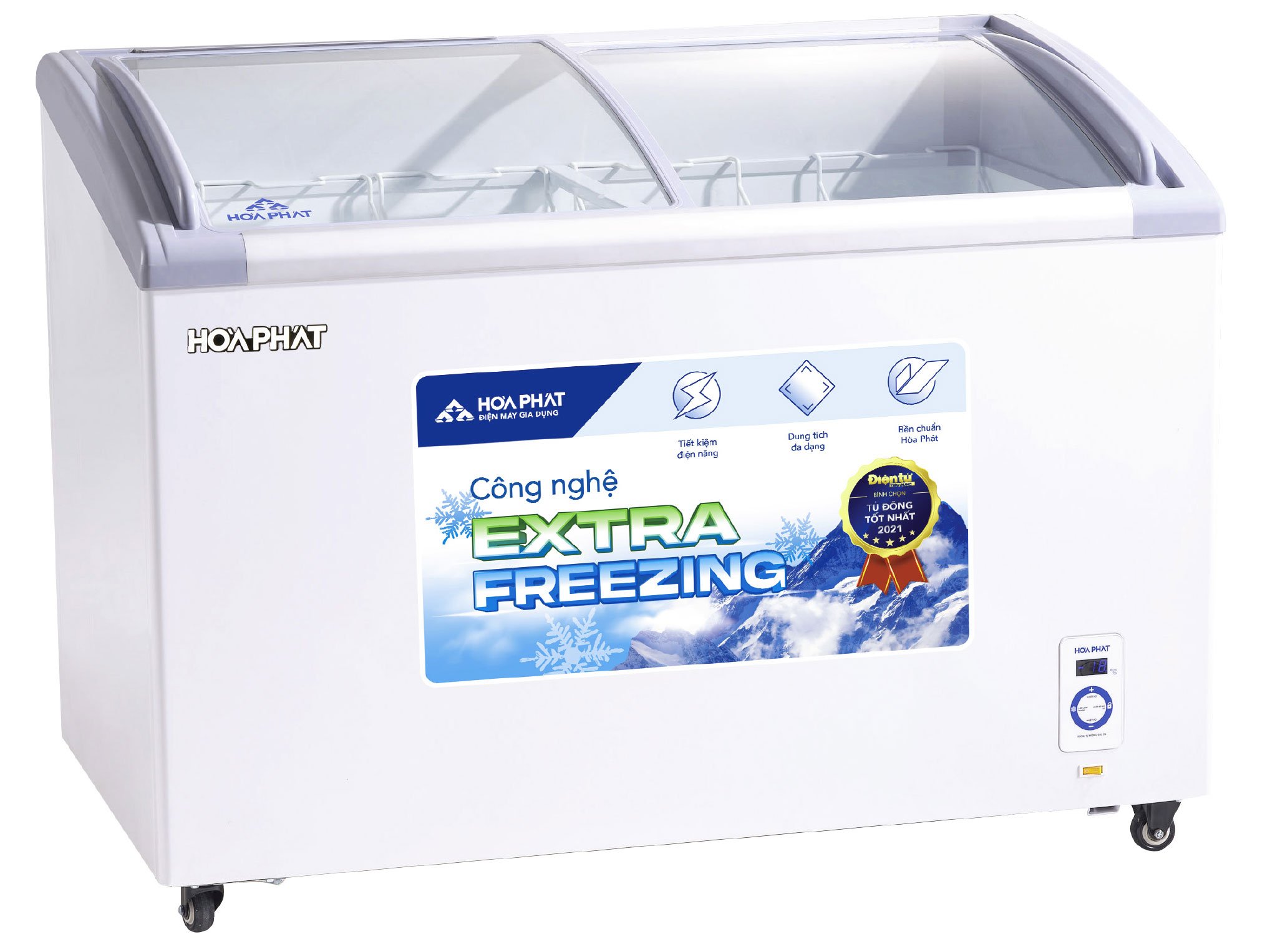 Tủ đông Hòa Phát 1 ngăn 2 cánh HSF AD6280.C1 có kiểu dáng hiện đại