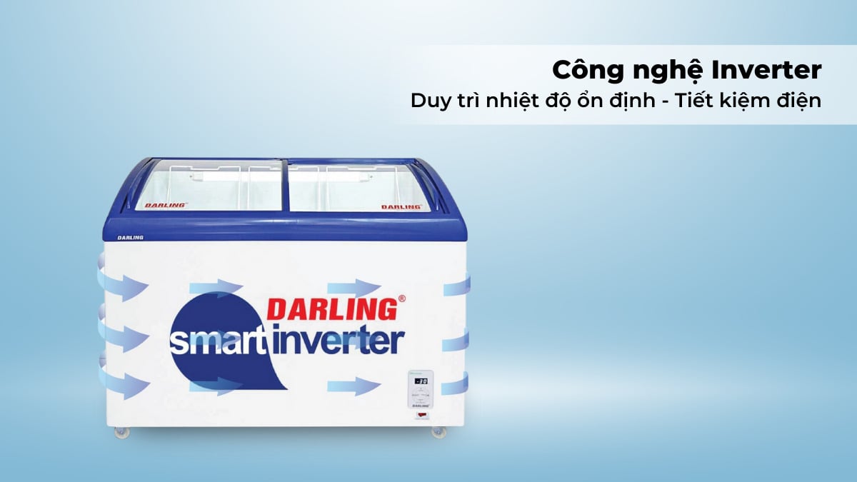 Tủ đông 1 ngăn Darling DMF-4079ASKI được trang bị công nghệ biến tần Inverter