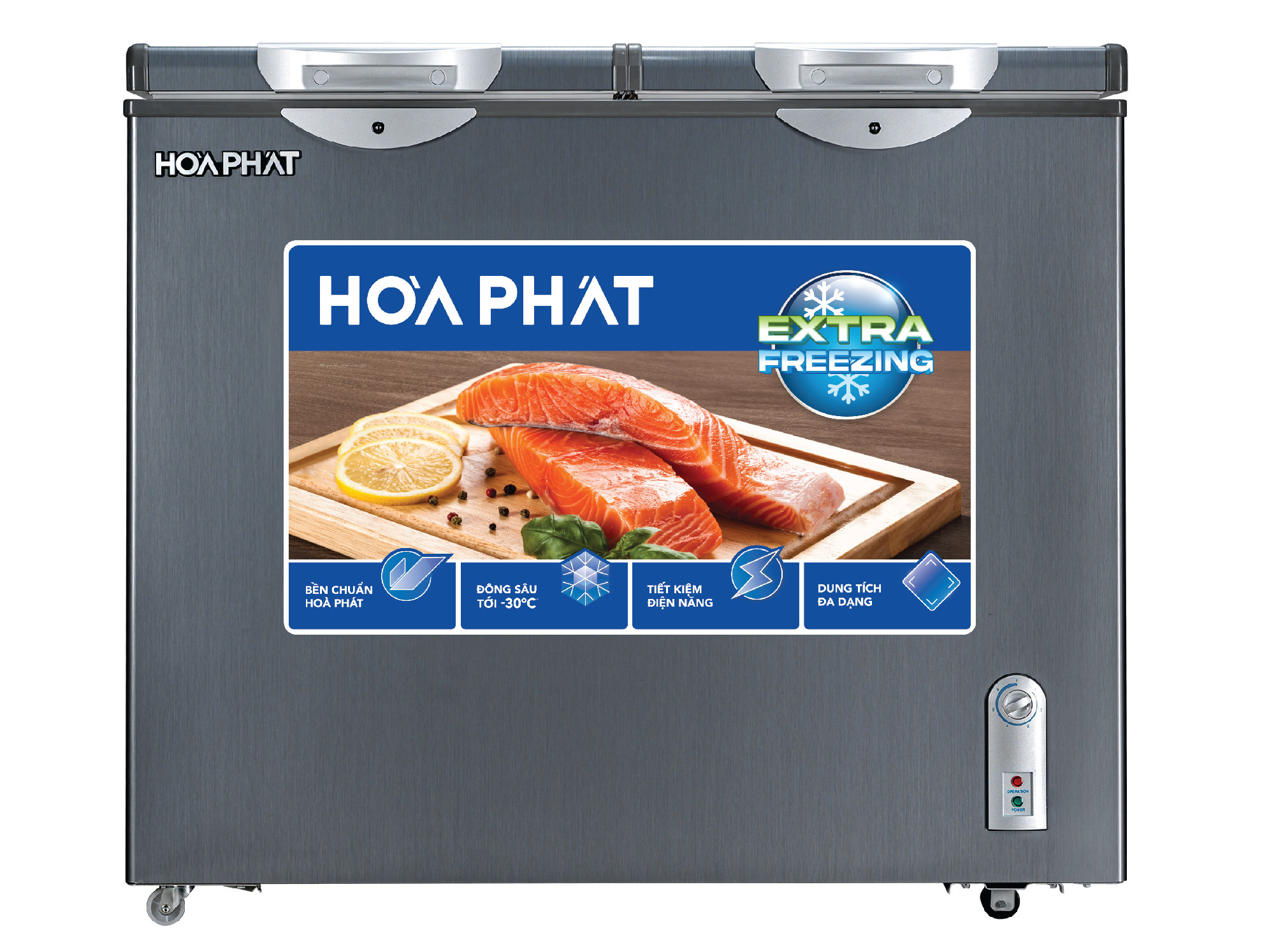 Tủ đông Hòa Phát có dung tích 205 lít