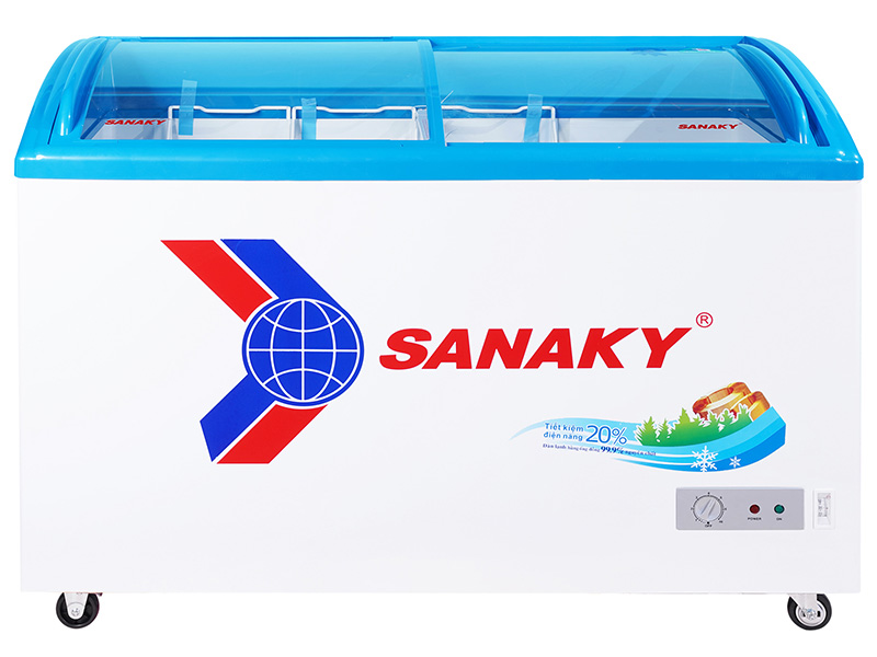 Tủ đông Sanaky VH-3899K có cửa kính trong suốt giúp bạn quan sát dễ dàng