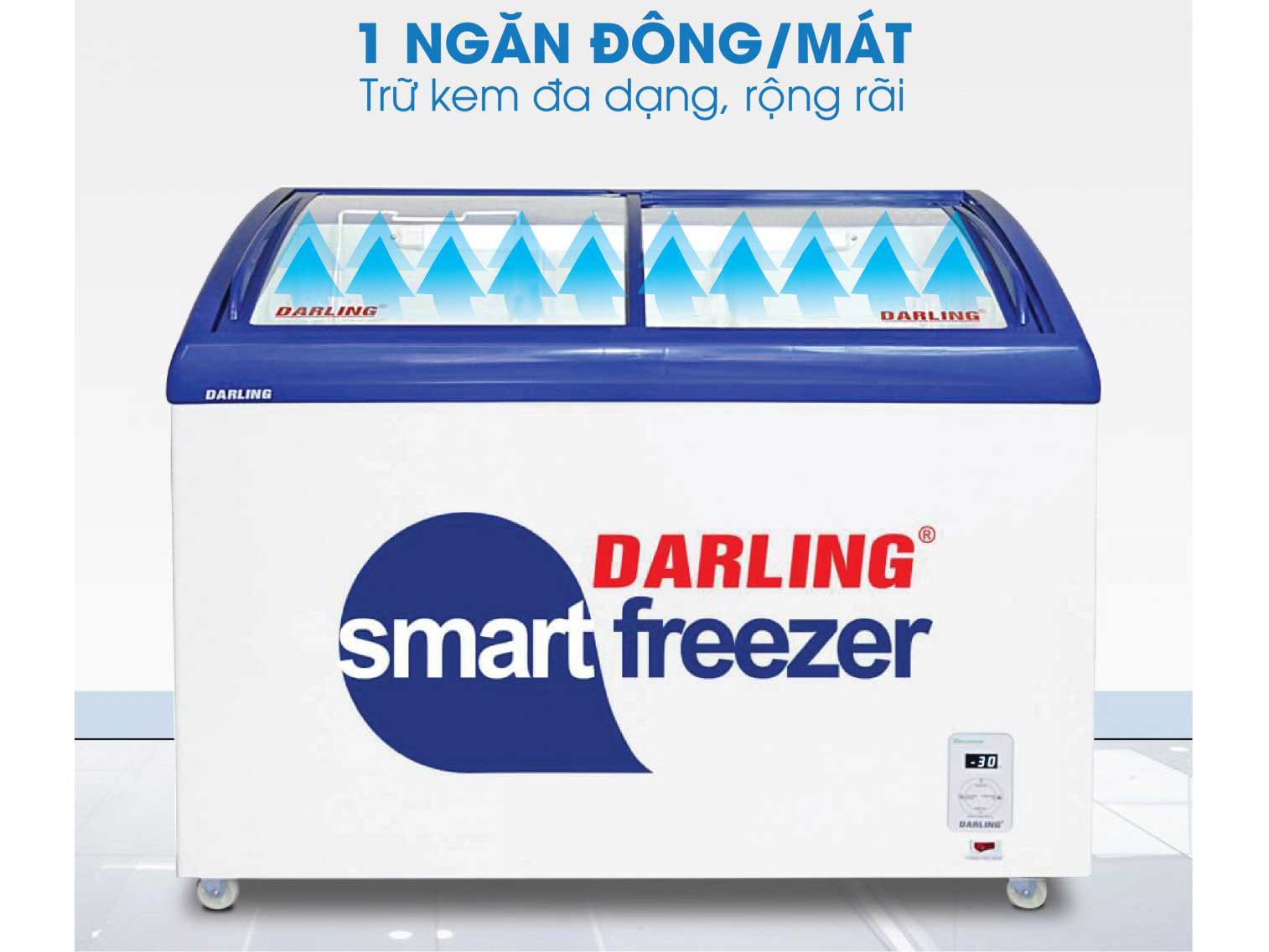Tủ kem Darling có 1 ngăn đông mát