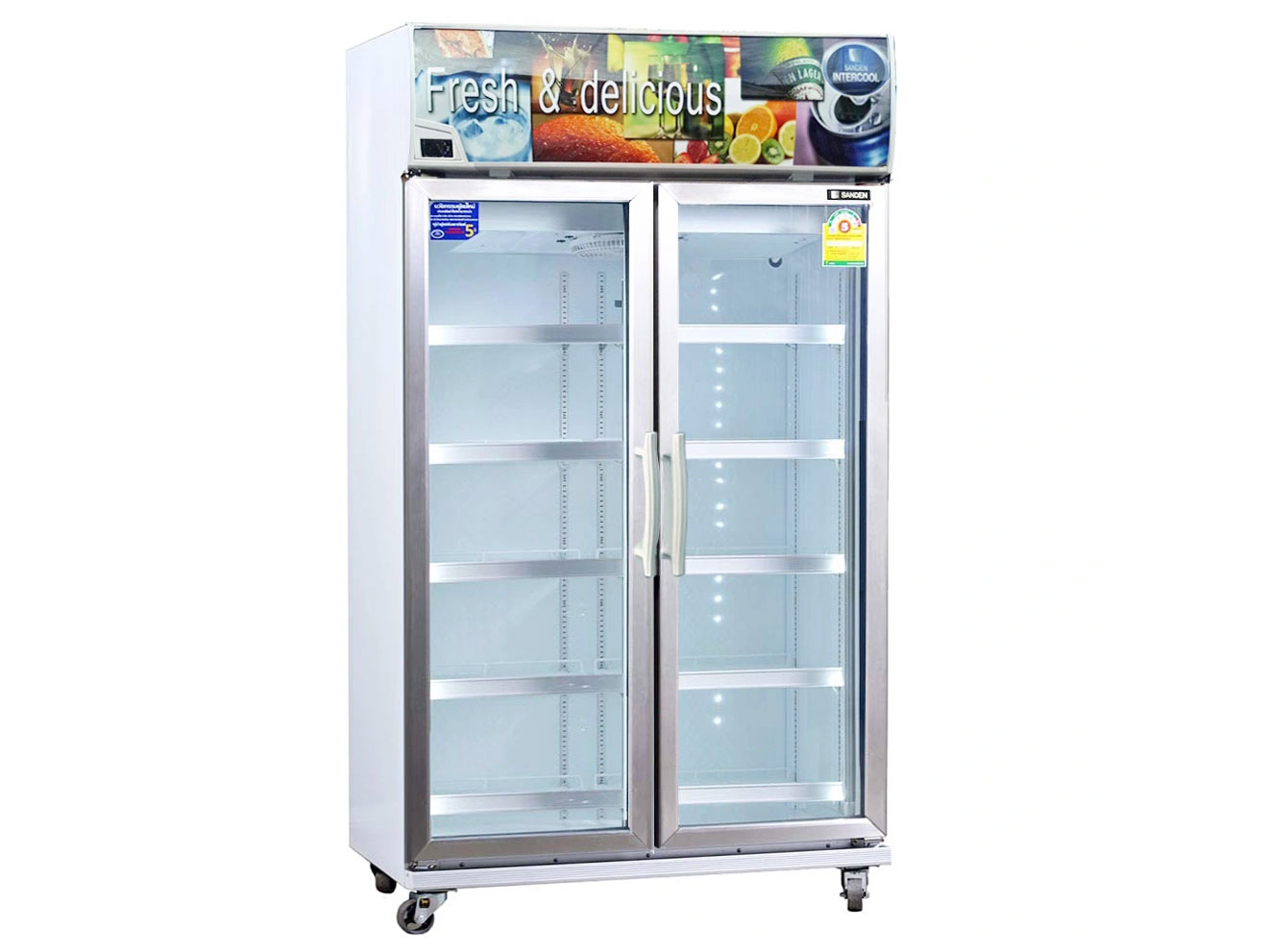 Tủ đông đứng 2 cửa kính Sanden SFM-1003