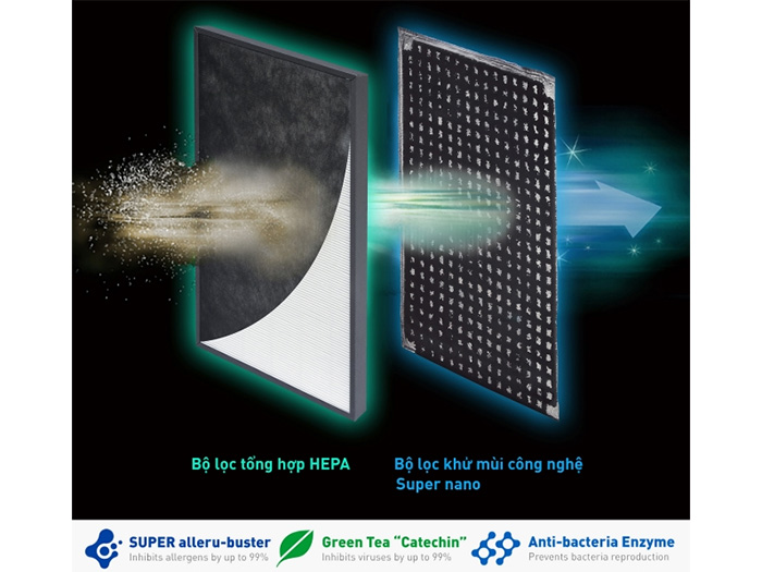 Các màng lọc loại bỏ bụi bẩn, vi khuẩn