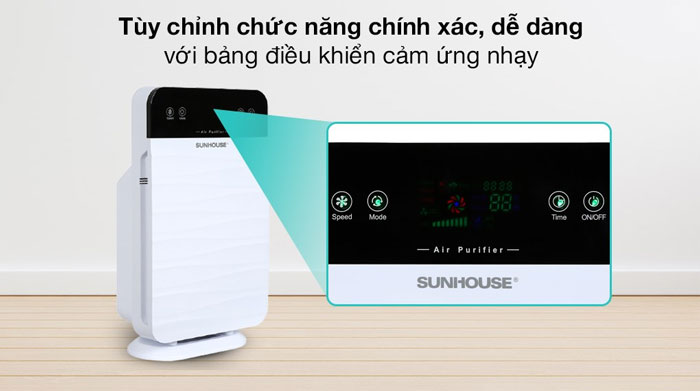 Bảng điều khiển của máy lọc không khí Sunhouse SHD-15AP9715
