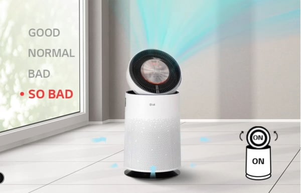 Máy lọc không khí LG PuriCare 1 tầng AS65GDWH0 có chế độ Auto làm sạch tự động