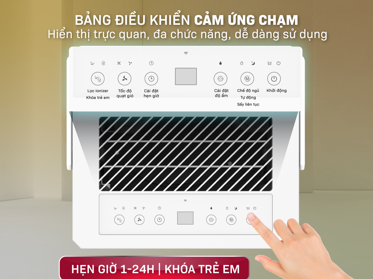 Máy hút ẩm Fujihome DH14 được trang bị nhiều tính năng hiện đại