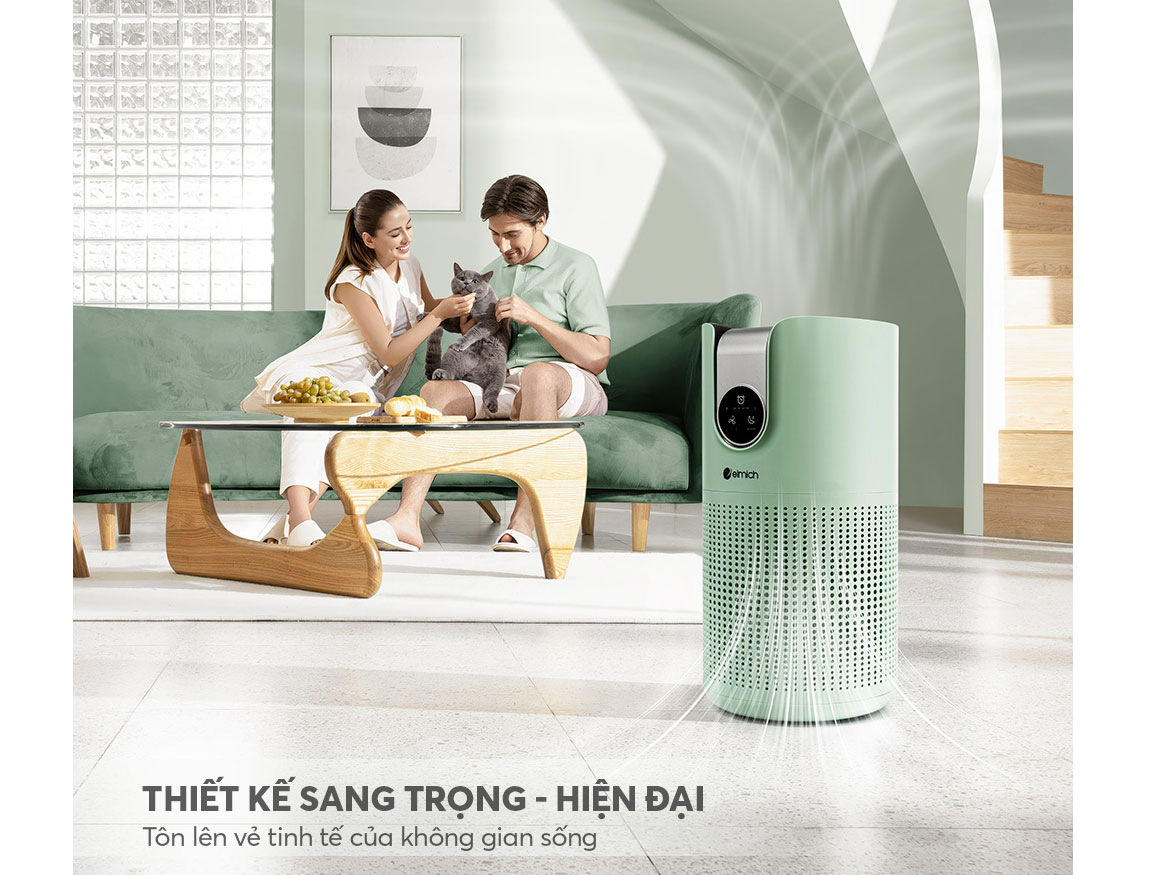 Máy lọc không khí APE9323 sở hữu màu xanh đẹp mắt
