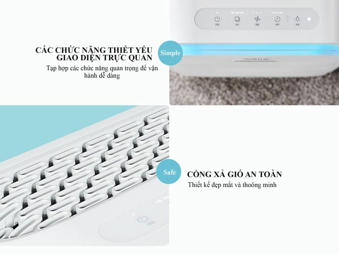 Máy lọc không khí AL315 có cổng xả gió an toàn