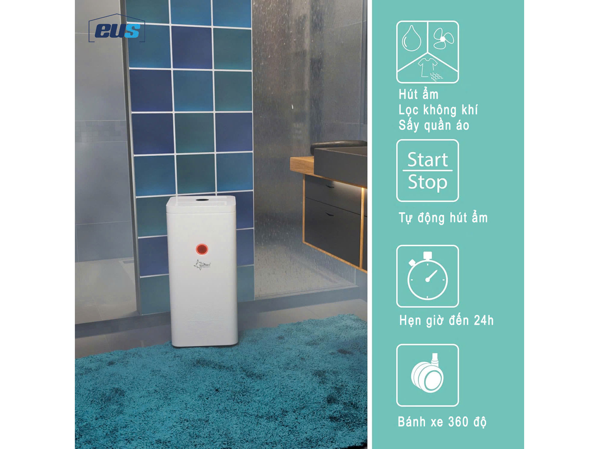 Máy hút ẩm hỗ trợ sấy quần áo