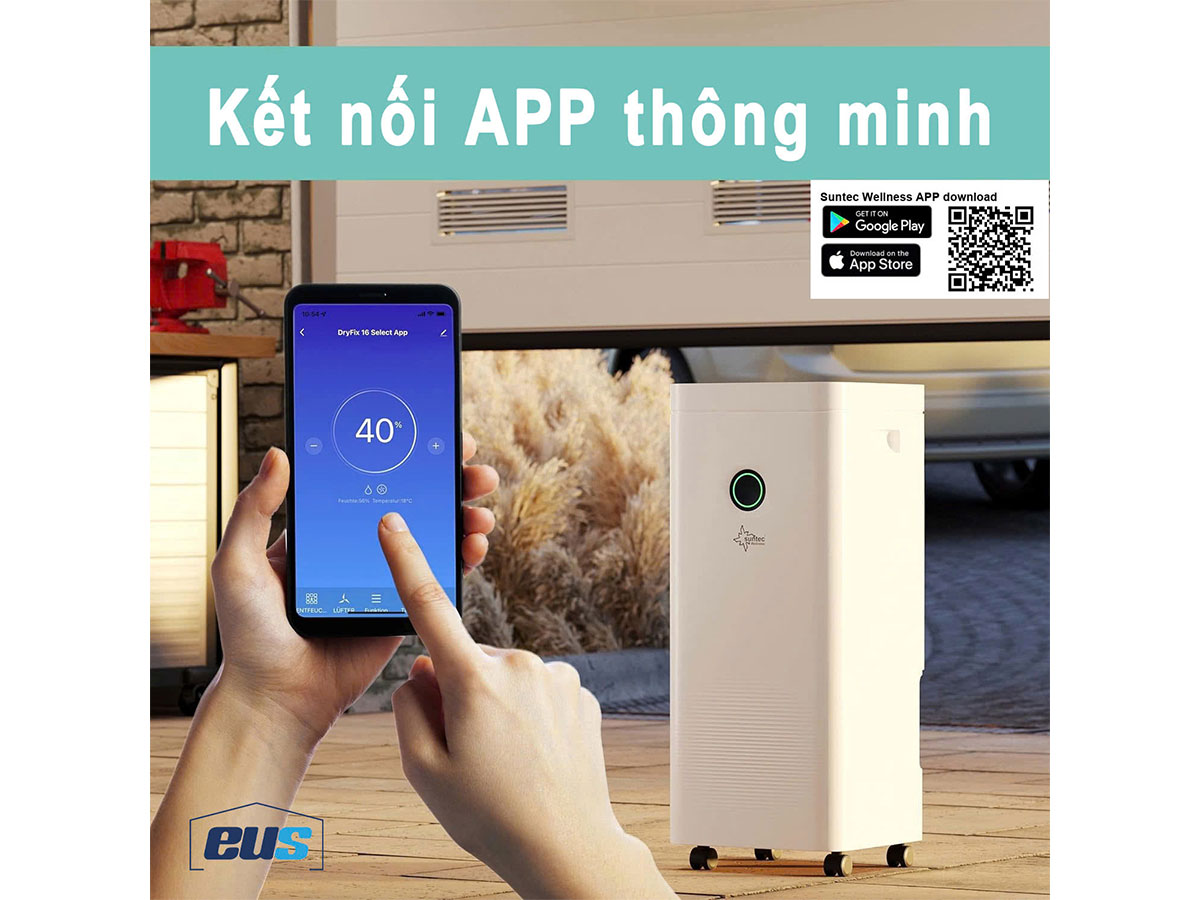 Máy hút ẩm kết nối app thông minh