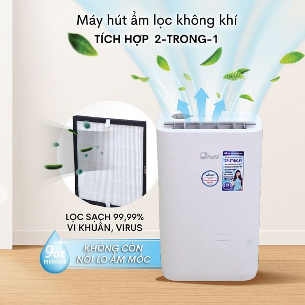 HM-925EC Pro vừa có khả năng hút ẩm vừa giúp lọc không khí