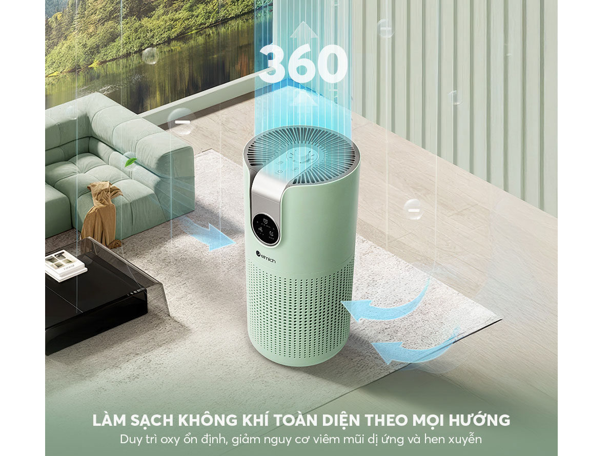 Máy lọc không khí mọi hướng 360 độ