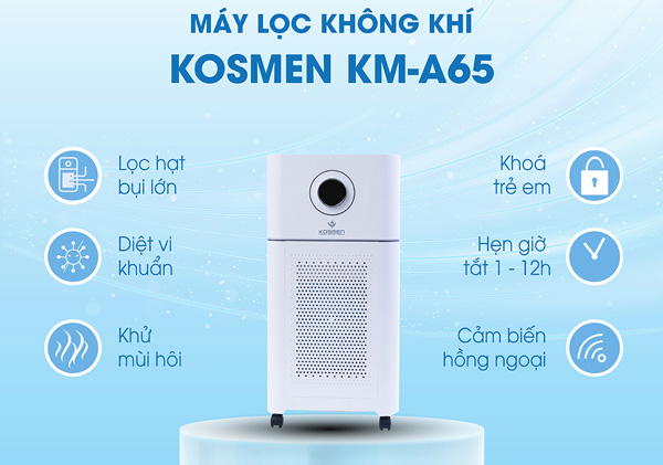 Ưu điểm Máy lọc không khí bù ẩm Kosmen KM-A65