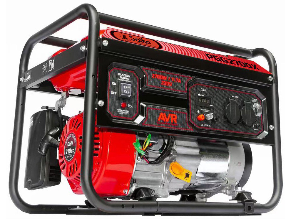 Máy phát điện chạy xăng PGG-2700X của Saiko được trang bị hệ thống khởi động bằng giật tay đơn giản