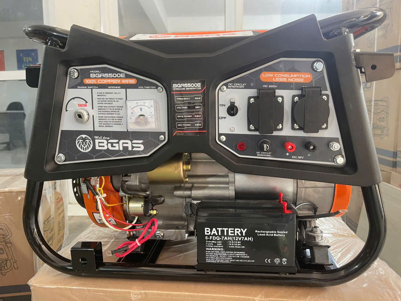 Máy phát điện chạy xăng Bgas BGA5500E