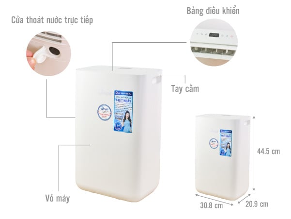 Cấu tạo của máy hút ẩm FujiE HM-914EC Pro