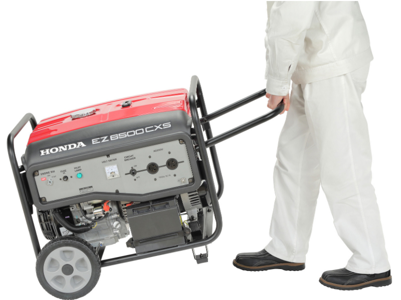 Máy phát điện Honda EZ6500CXS R có 2 bánh xe