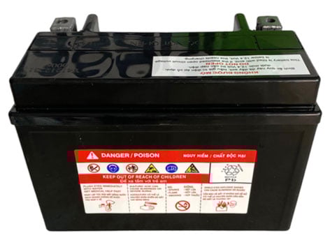 Ắc quy xe máy thiết kế bình kín