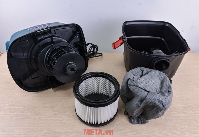 Bosch GAS 15 có bộ phận chứa bụi dung tích 15 lít