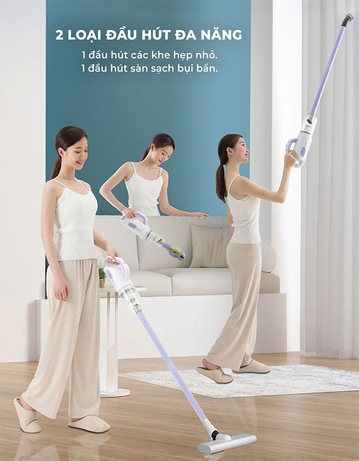Magic Eco AC-400 có 2 loại đầu hút đa năng