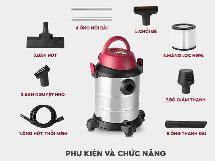 Bộ phụ kiện đi kèm máy