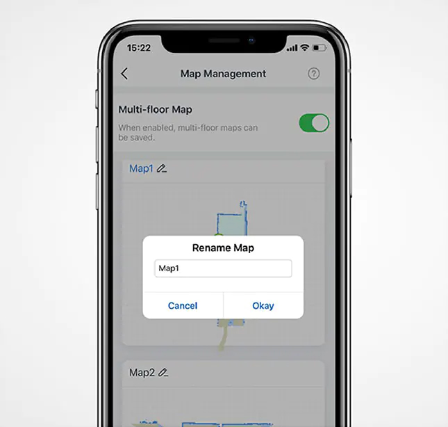 Robot hút bụi lau nhà Deebot N8 lưu nhớ được nhiều bản đồ