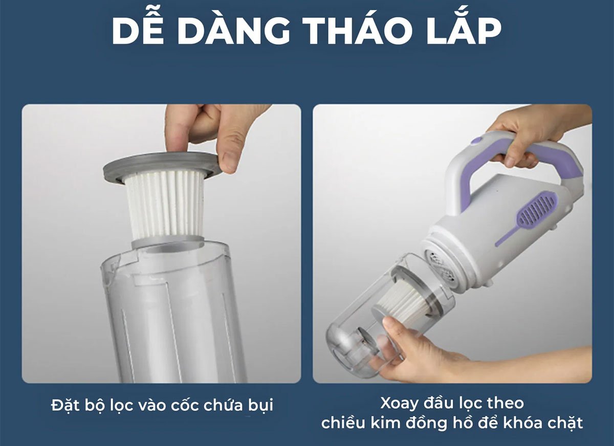 Máy hút bụi Magic dễ dàng đổ bụi