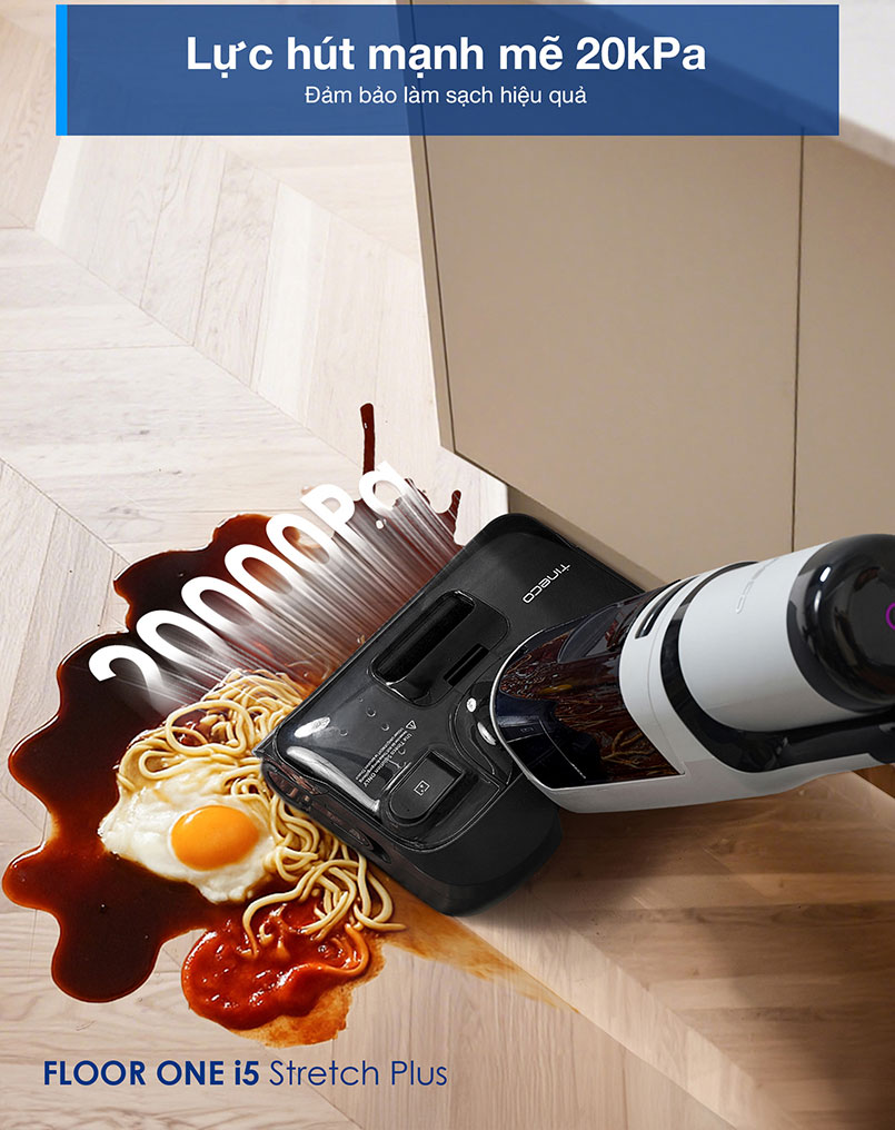 Máy lau sàn hút bụi có lực hút mạnh mẽ