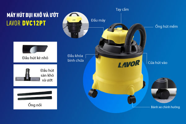 Phụ kiện của máy hút bụi khô và ướt Lavor DVC 12 PT