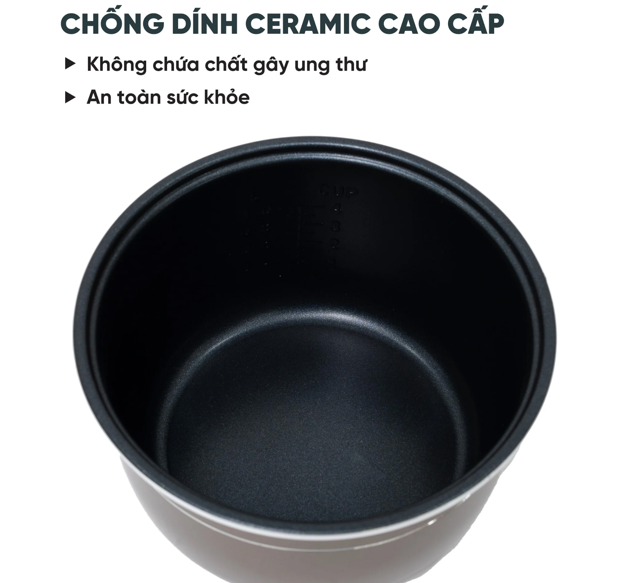 Lòng nồi dạng niêu phủ 3 lớp chống dính cao cấp
