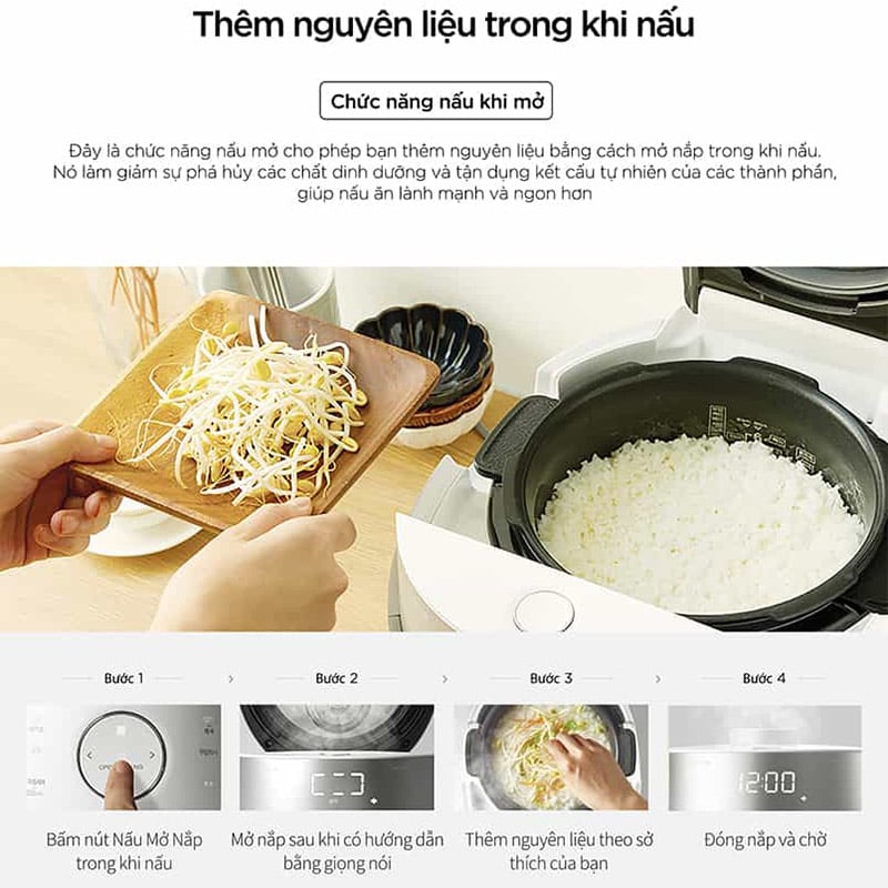 Nấu mở nắp