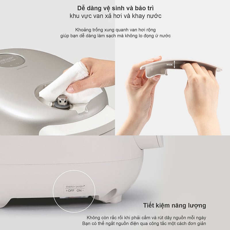 Dễ dàng vê sinh