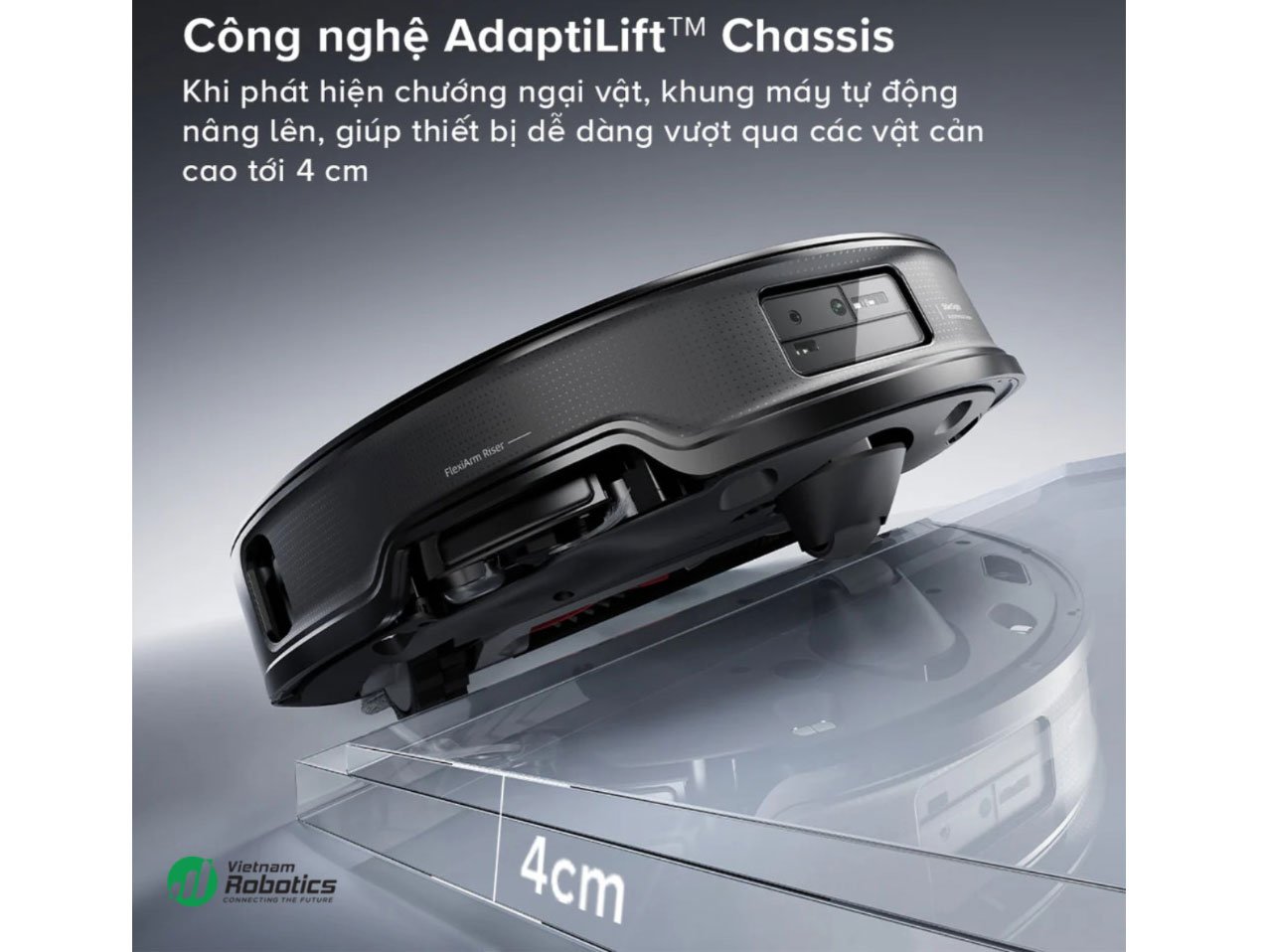 Roborock Saros 10R vượt vật cảm cao tới 4cm