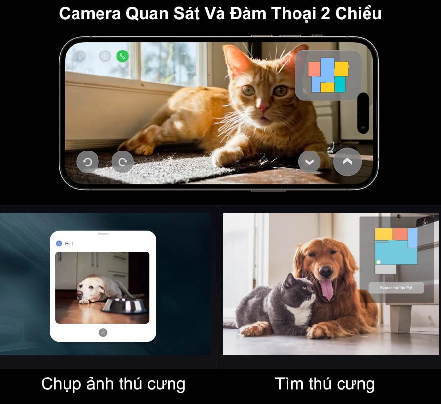 Tương tác thân thiện với thú cưng – Chụp ảnh, tránh va chạm