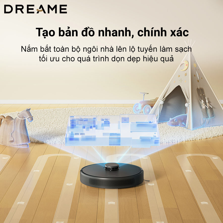 Tính năng tự lập bản đồ của Dreame D9 Max Gen 2