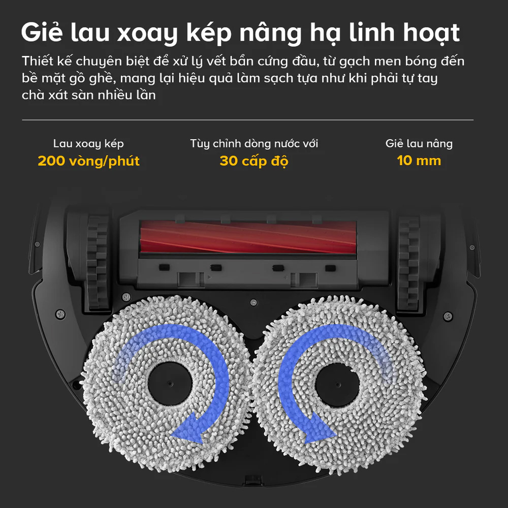 Giẻ lau xoay kép - Nâng hạ linh hoạt