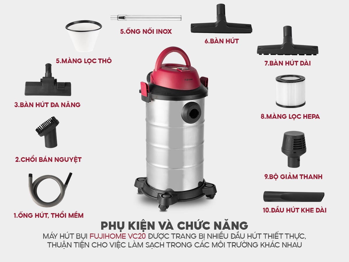 Máy hút bụi Fujihome 