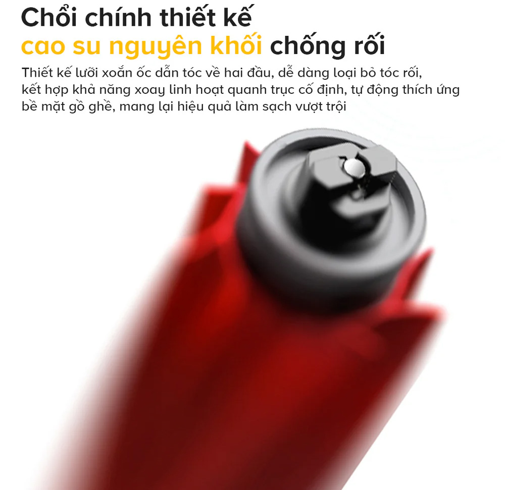 Chổi chính cao su nguyên khối - Hiệu suất làm sạch tối ưu