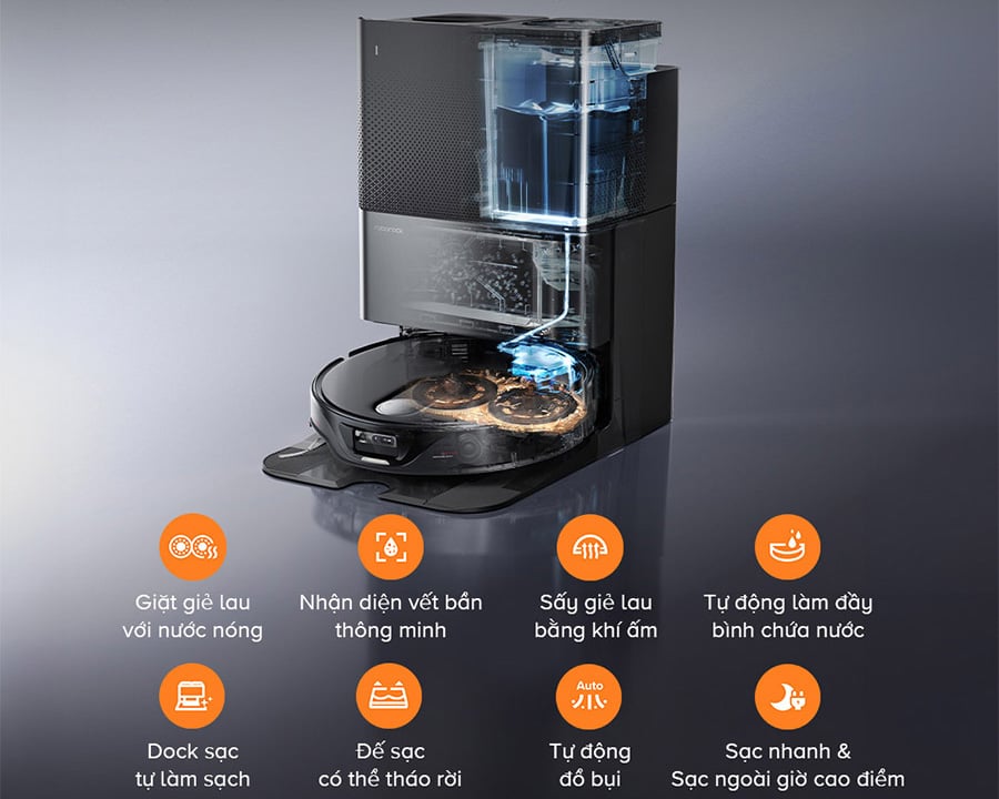 Trạm sạc thông minh 8 trong 1 – Giải phóng hoàn toàn công việc lau dọn