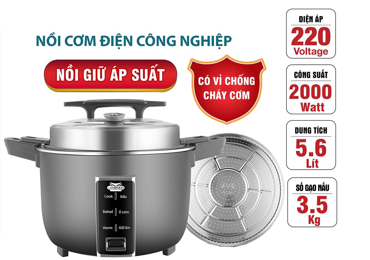 Nồi cơm điện công nghiệp Ladomax HA-7356