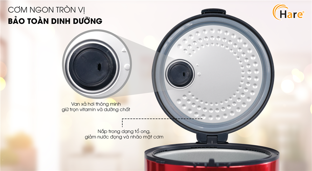 Hare HR-RC1808 nấu cơm nhanh, tròn vị