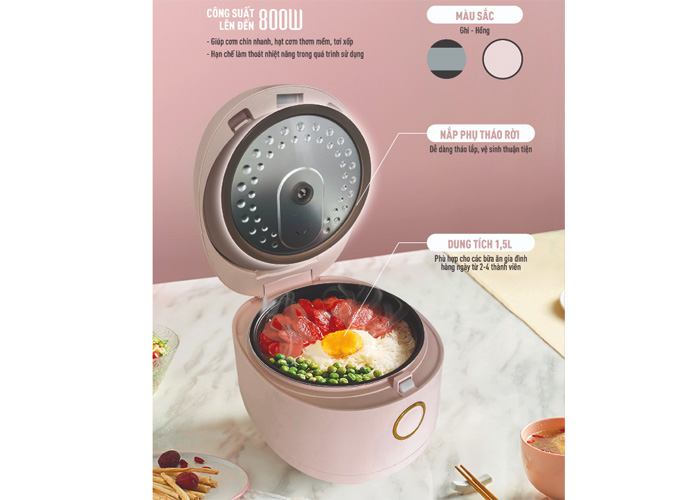 Nồi có công suất 800W