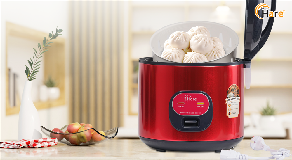 Nồi cơm điện kèm xửng hấp